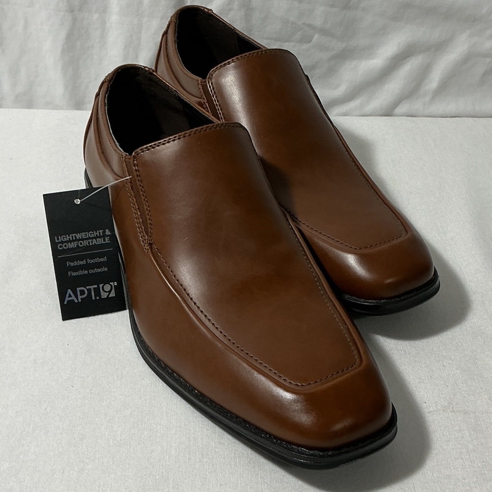 Apt. 9 Men's Brown Slip-On Leather Loafers